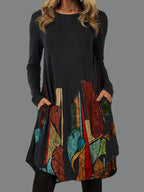👗【Kúpte 1 a získajte 1 zadarmo】🍁【S-5XL】Dámske etnické módne ležérne šaty
