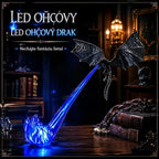 🐉🔥 3D LED svetlo s ohnivo chrliacim drakom | Fantasy žiariaca dekorácia na poličku