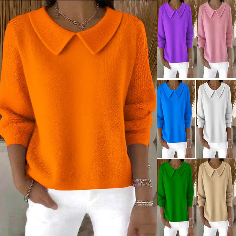 🔥👚【S-3XL】Pohodlný top s dlhým rukávom a výstrihom do V na jeseň a zimu