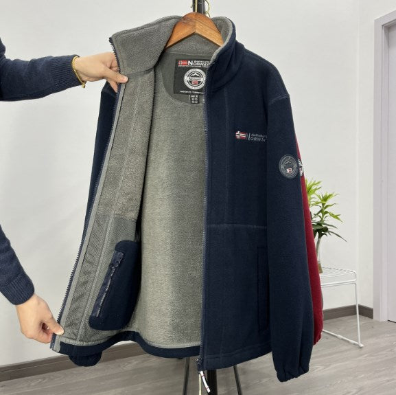 【XS-3XL】Muška zimska jakna dvostrana, topla i ležerna, od pamuka/vune, idealna za hladne dane