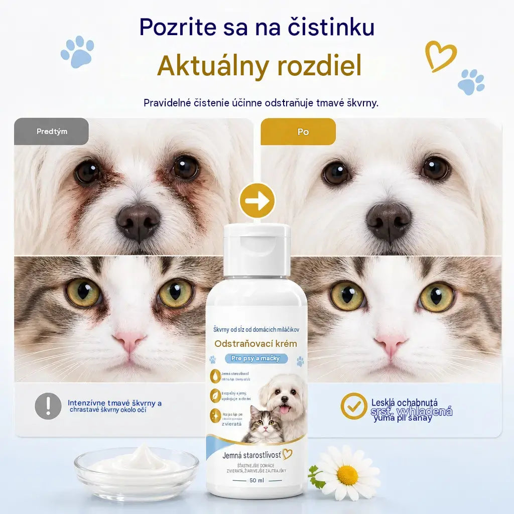 2 fľaše za 23 eur🐶Krém na odstránenie škvŕn od sĺz od domácich zvierat