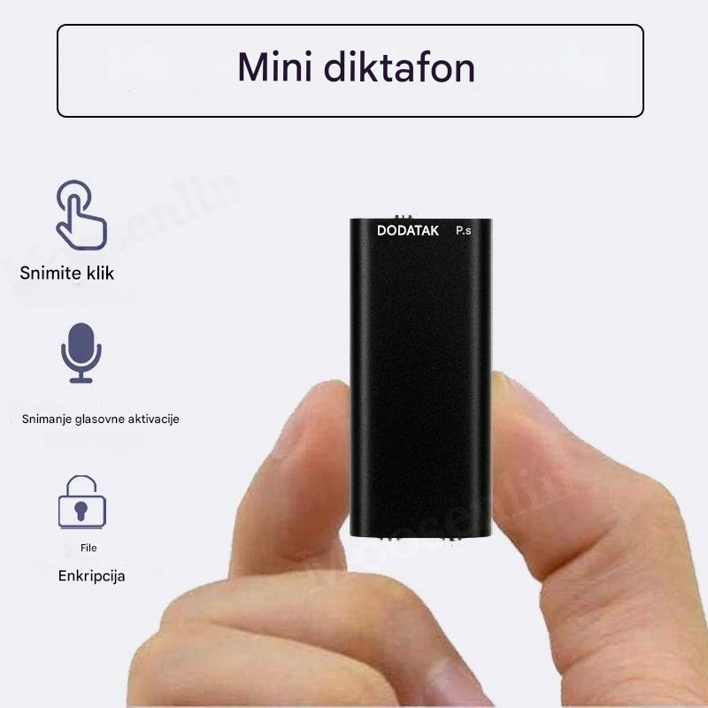 Mini snimač glasa s pametnom glasovnom aktivacijom