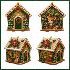 🎄🏠 Drevená 3D vianočná chalúpka – stavebnica | Dekorácia na zostavenie a ozdobenie pre celú rodinu