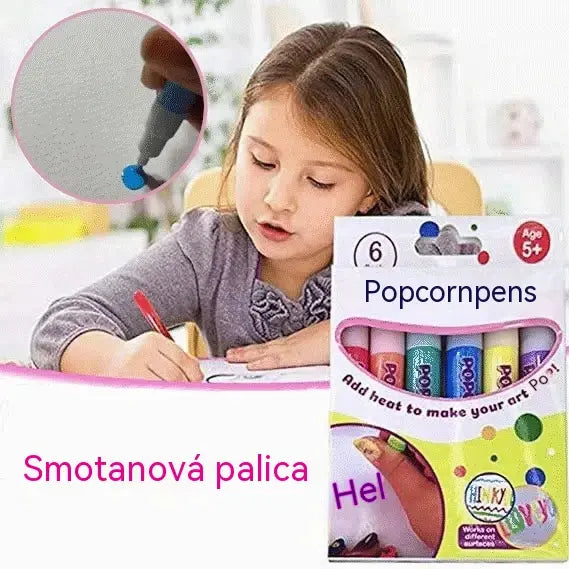 🎁【Kúpte 1, získajte 1 zadarmo】3D tlačiarenské pero pre deti: Kreslenie bublín v štýle popcornu (DIY)