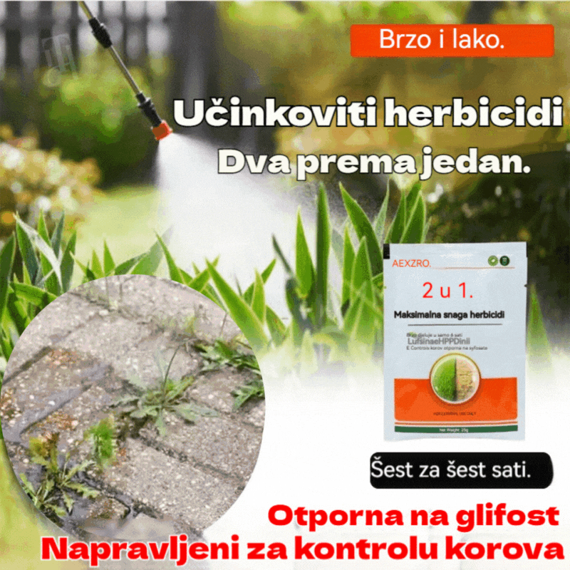 【9 vrećica】💥Moćan 2-u-1 herbicid 💥Posebno dizajniran za suzbijanje korova otpornih na glifosat, djeluje unutar 6 sati, uništavajući sintezu proteina i pigmenata u korovu!