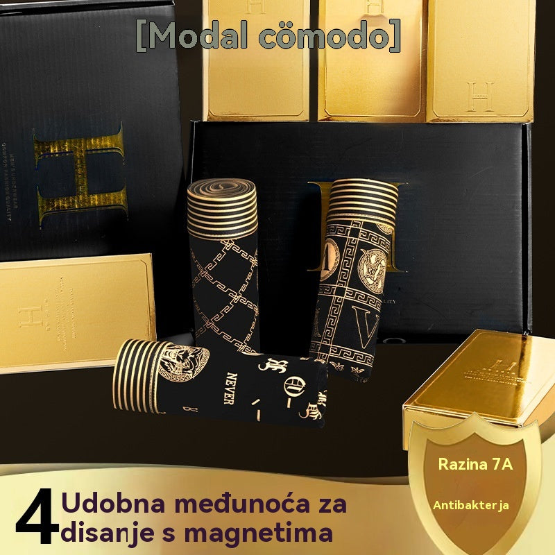 🔥【Kupite 4 i dobijte 4 gratis】🚹 ✅💥【40-140 kg】Muško prozračno donje rublje s ledenim uzorkom, bešavno udobno donje rublje, prevelike veličine, modni print