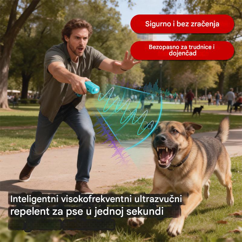 👍🐶Prijenosni vanjski ultrazvučni repelent za pse s funkcijom pozadinskog osvjetljenja za zaustavljanje lajanja.