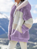 ☃️Oferta limitada, 35% de descuento❄️【S-5XL】Nueva chaqueta de invierno para mujer 2025, gruesa con franjas de felpa