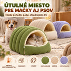🐾🛏️✨【1 kus】Teplý plyšový pelíšok pre domáce zvieratá – útulný, mäkký a vhodný pre mačky aj psov.