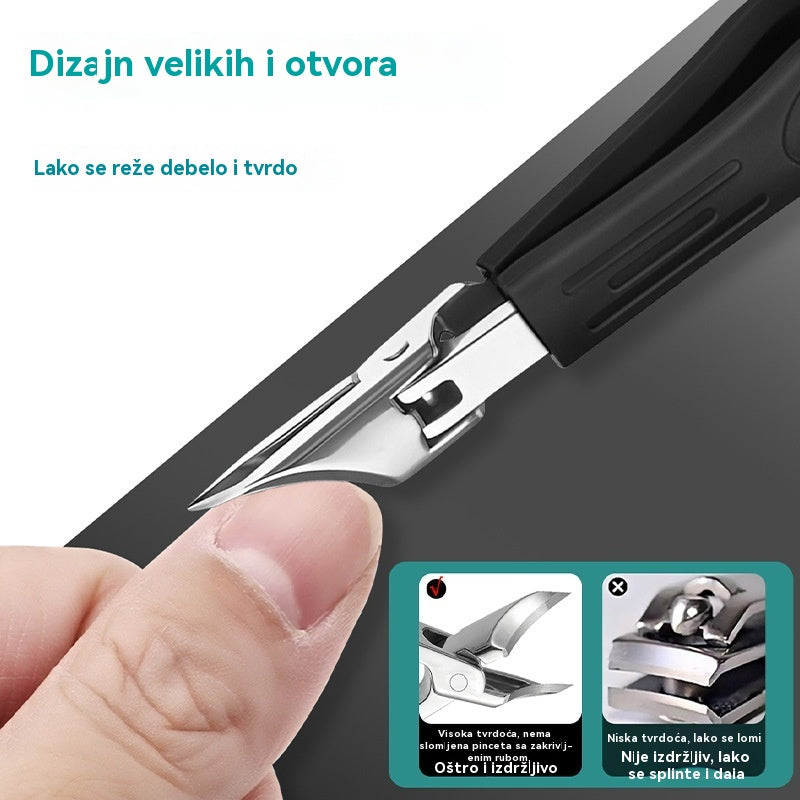 🔥 Škare za nokte otporne na prskanje s oštricom pod kutom od 25° (set od 3 dijela)