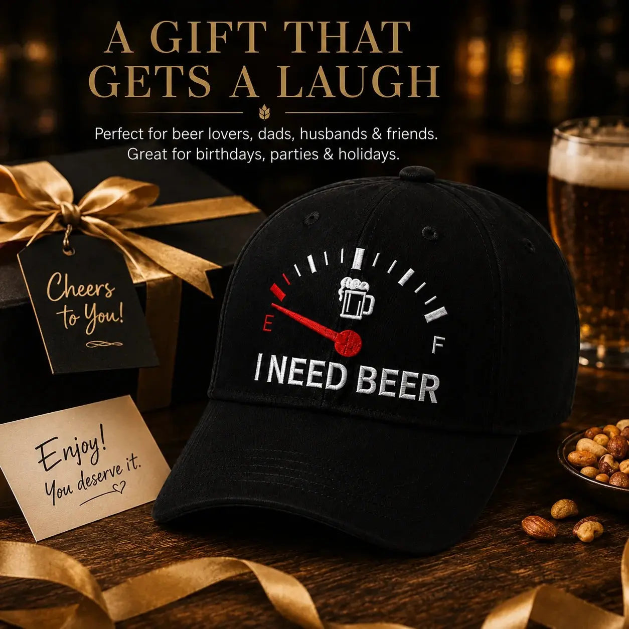 🔥 ZADNJI DAN S 50% POPUSTA - 🍺 Vezena kapa "TREBAM PIVO" - Unisex prigodna kapa 🧢