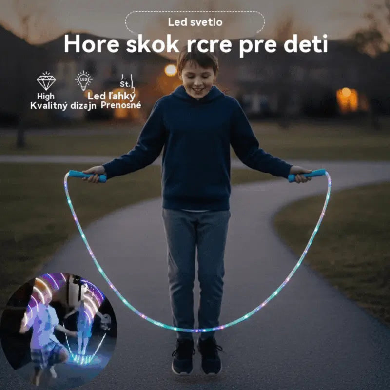 🏃【Kupite 2, dobite 2 gratis】🌈 LED svetleča kolebnica za otroke