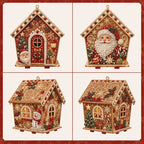 🎄🏠 Drevená 3D vianočná chalúpka – stavebnica | Dekorácia na zostavenie a ozdobenie pre celú rodinu