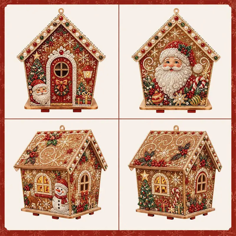 🎄🏠 Drevená 3D vianočná chalúpka – stavebnica | Dekorácia na zostavenie a ozdobenie pre celú rodinu