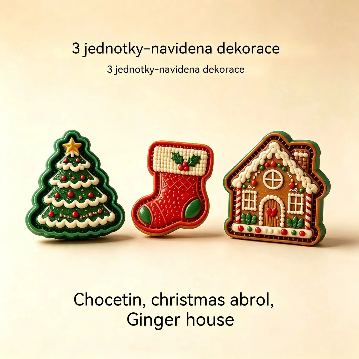 ⌛【Komplet 3 kosov】 21 € 🥧🎄 Komplet modelčkov za mini božične tortice z 9 različnimi motivi