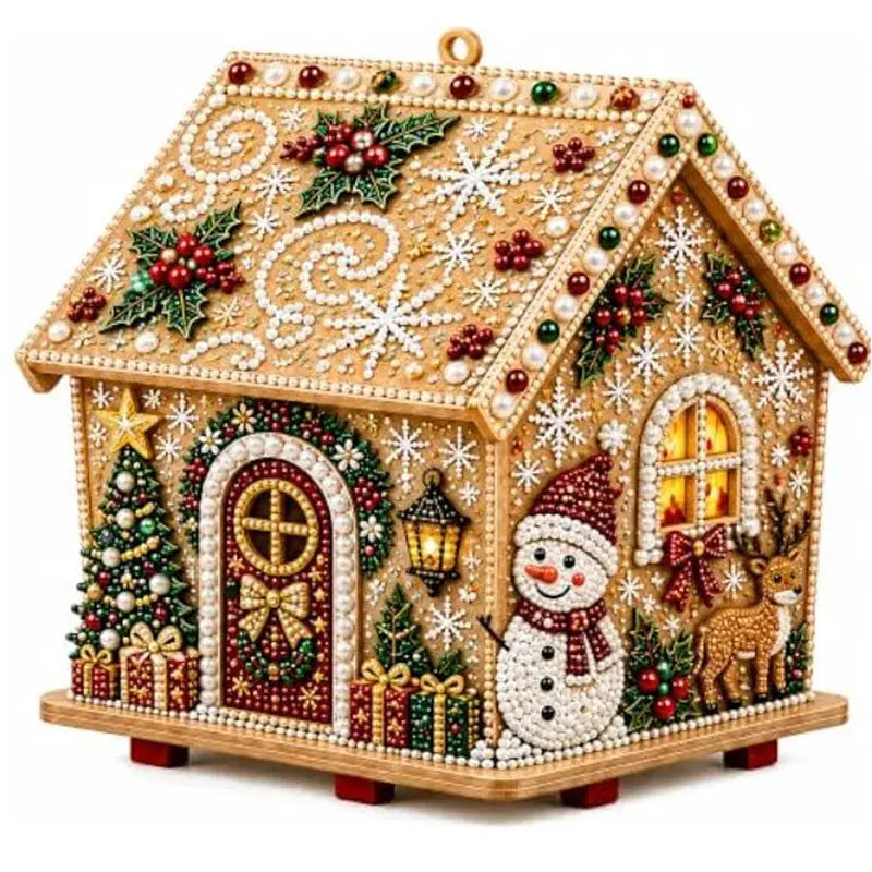🎄🏠 Drevená 3D vianočná chalúpka – stavebnica | Dekorácia na zostavenie a ozdobenie pre celú rodinu
