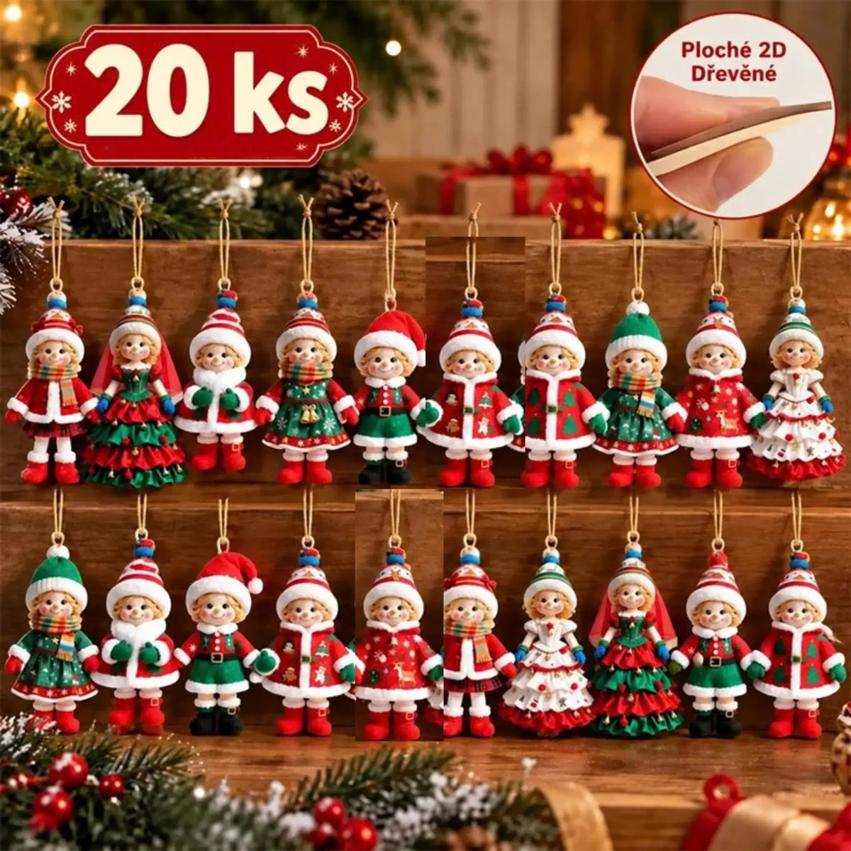 🎄【20/40 kusov】🎅Milé vianočné ozdoby✨