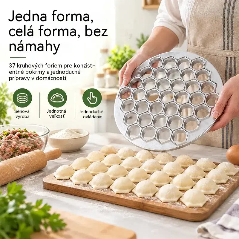 🥟 Pripravte pirohy či pelmene za pár sekúnd! Forma na 37 kusov · Jedným stlačením získate 37 rovnakých kúskov · Efektívne, rýchle a ľahko sa čistí!
