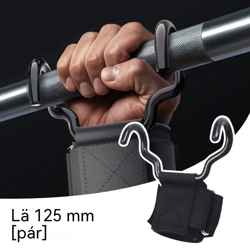 Sada 2 fitness hákov pre kulturistiku a vzpieranie