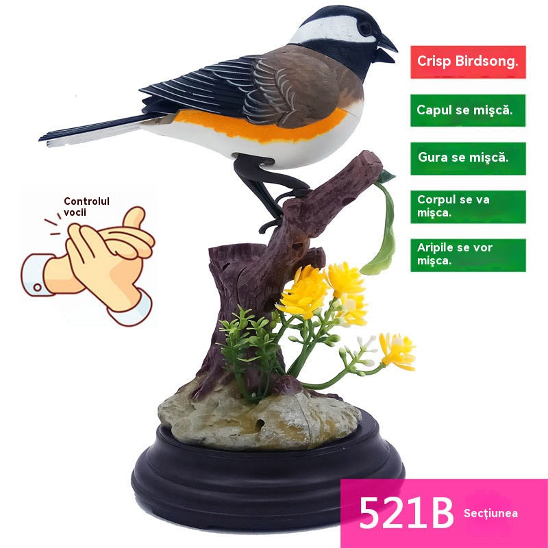 🦜🐦【Kupite 1, dobijte 1 gratis】Simulacija s glasovnim upravljanjem, kreativni slatki ukrasi za ptice s glasovnim upravljanjem, ukrasni ukrasi za sobni stol