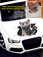🐱Trodimenzionalna naljepnica za mačke u obliku automobila, može se koristiti za zidne naljepnice u kupaonici, spavaćoj sobi i dnevnom boravku
