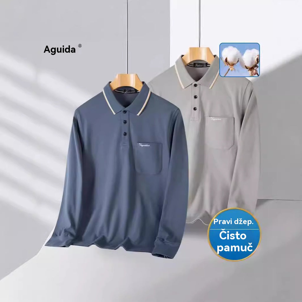 🔥🤵2026 Nova muška ležerna udobna polo majica dugih rukava