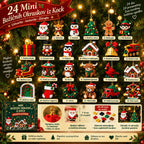 24-dnevni mini adventni koledar z božičnimi okraski iz kock