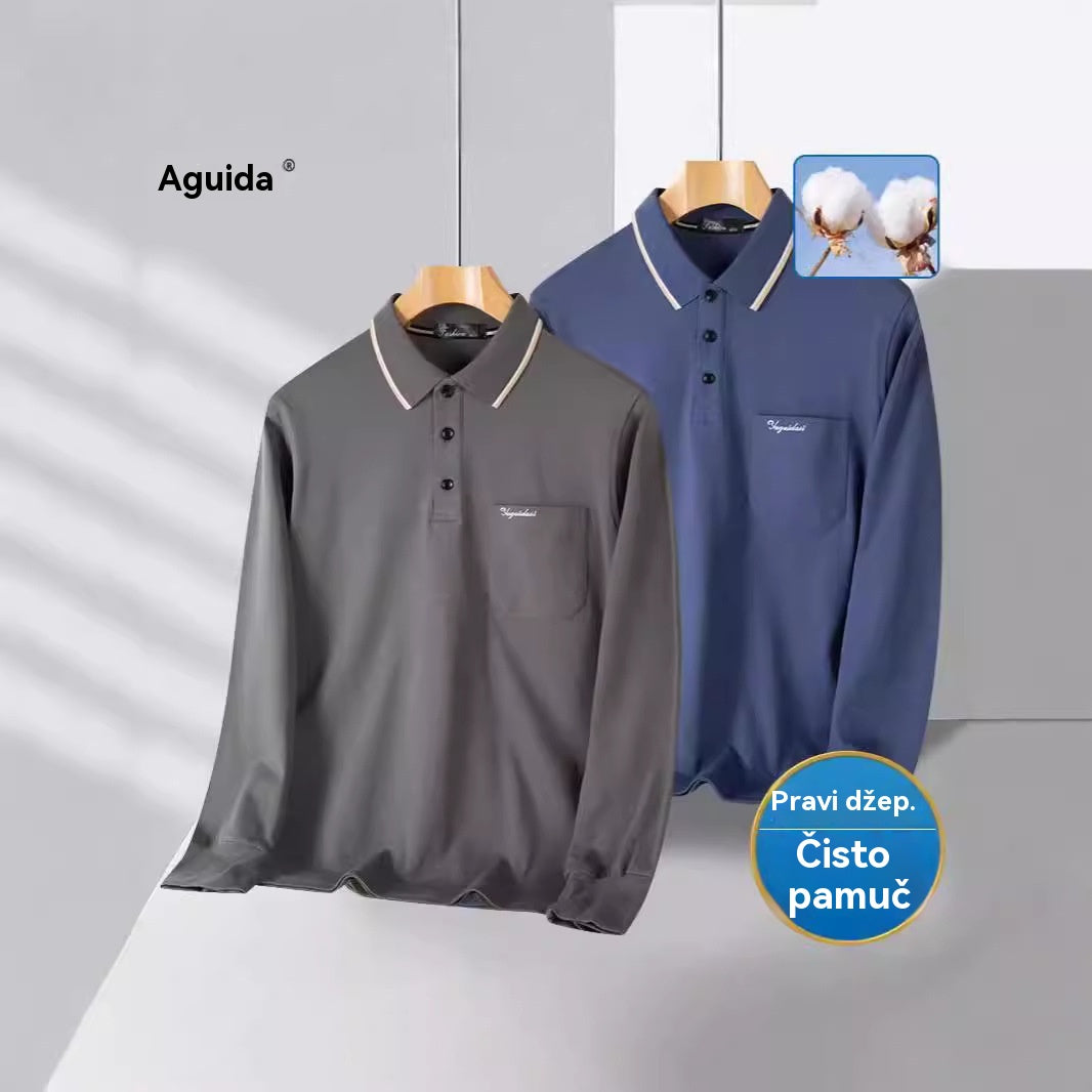 🔥🤵2026 Nova muška ležerna udobna polo majica dugih rukava