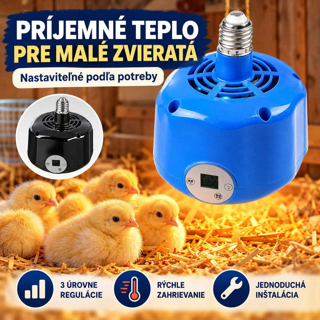 🔥🐣【2 kusy (1+1 zdarma)】Inteligentná vyhrievacia lampa s konštantnou teplotou – vhodná pre hydinu, malé zvieratá a chovné priestory.