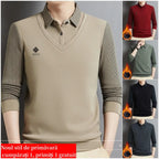 🔥【45% OFF】👔Predaj na konci roka🔥【M-4XL】Mužský prémiový kašmírový dvojdielny teplý top všetko v jednom