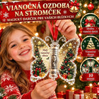 🎁5-dielna sada, cena 26 eur✨💴🎄 Vianočná ozdoba v tvare motýľa – šikovne do nej ukryte peňažný darček!