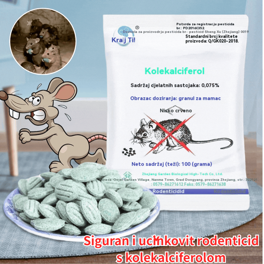 🔥【Kupite 2, dobijte 2 gratis】🐀⚠️Siguran i učinkovit rodenticid s kolekalciferolom