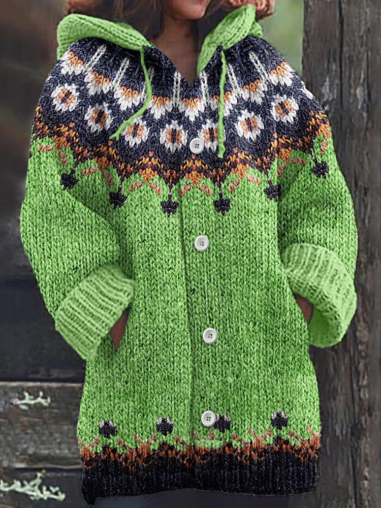 🧶🧥❄️【1 kus, S–5XL】Nová dámska pletená bunda s kapucňou – mäkká, hrejivá a vhodná na jeseň a zimu.