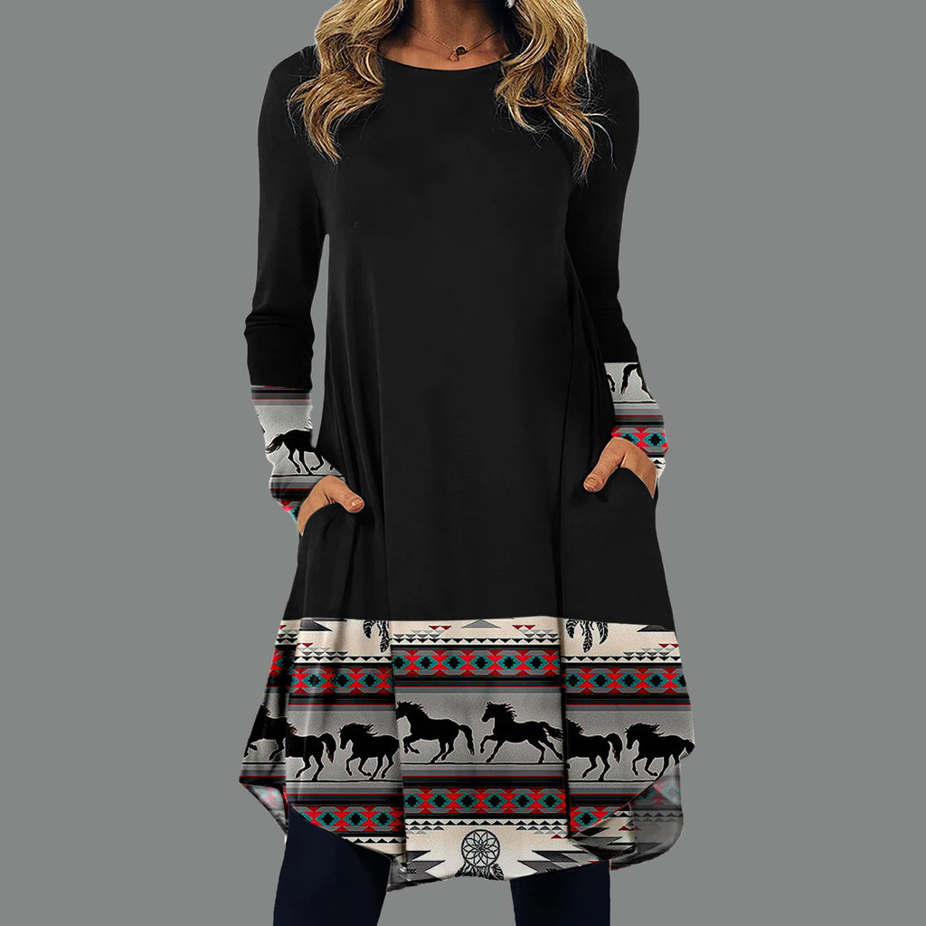 👗【Kúpte 1 a získajte 1 zadarmo】🍁【S-5XL】Dámske etnické módne ležérne šaty