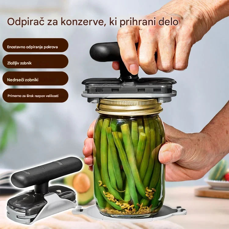 Varčno odpiranje pločevink. Koristen pripomoček za družinsko kuhinjo